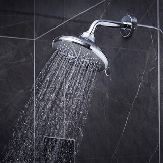 GROHE Rainshower SmartActive 3-Spray Patterns 1.75 GPM 6.5 in. Round Wall Mount Fixed Shower Head in StarLight Chrome 26789000