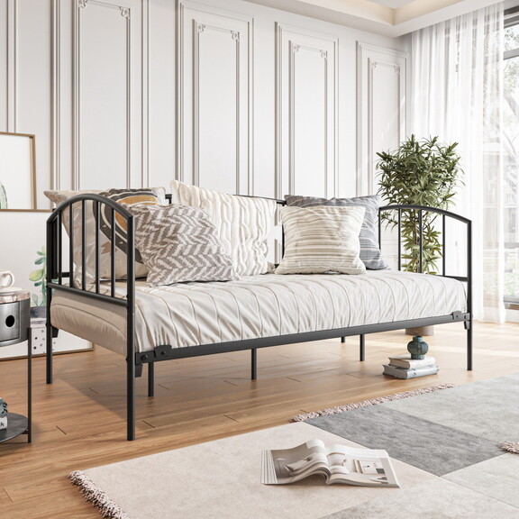 Metal Daybed Frame Twin Size Heavy Duty Metal Slat...