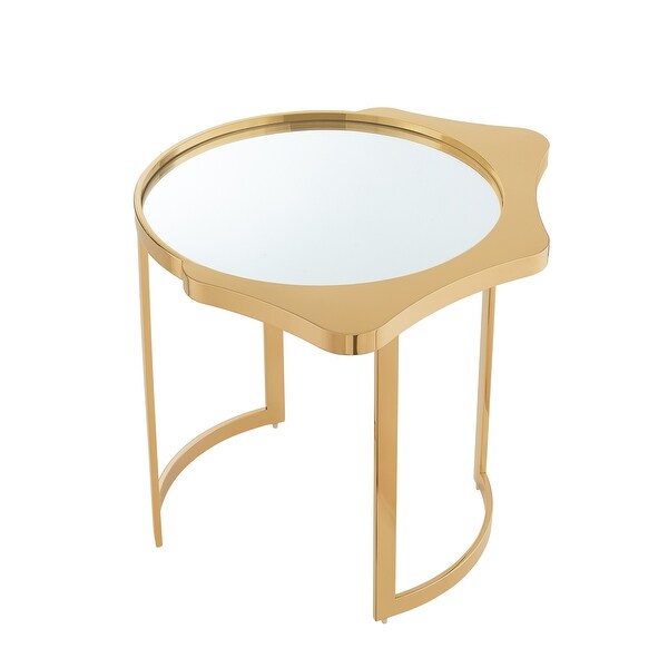 Keshav Mirrored Top End Table