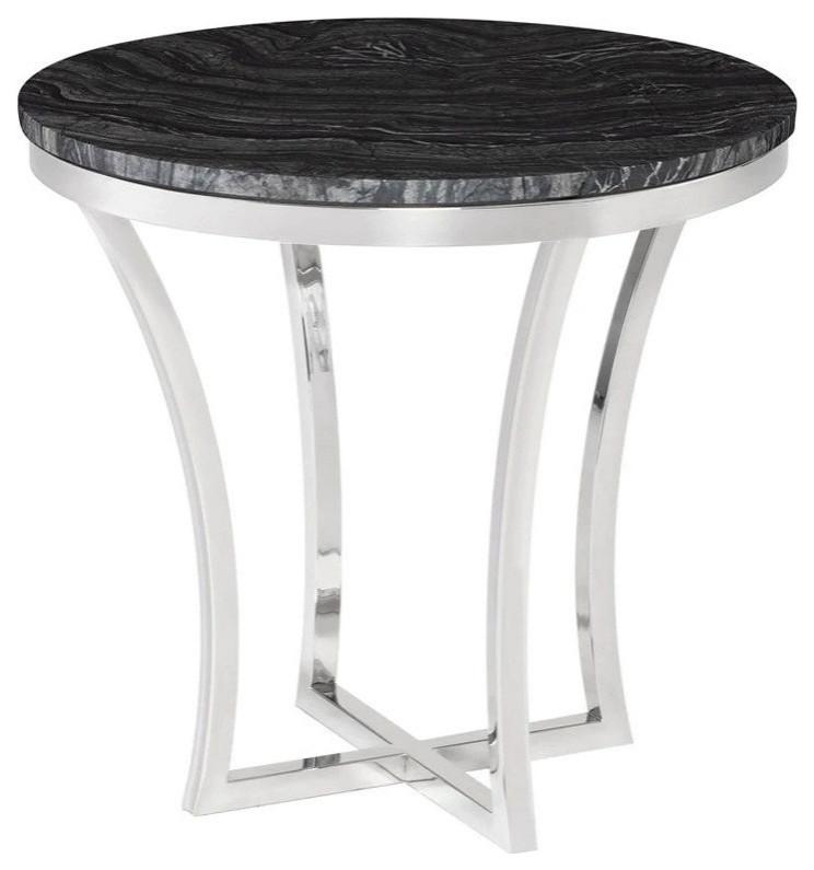 Talia Black Side Table   Contemporary   Side Tables And End Tables   by Peachtree Fine Furniture  Houzz