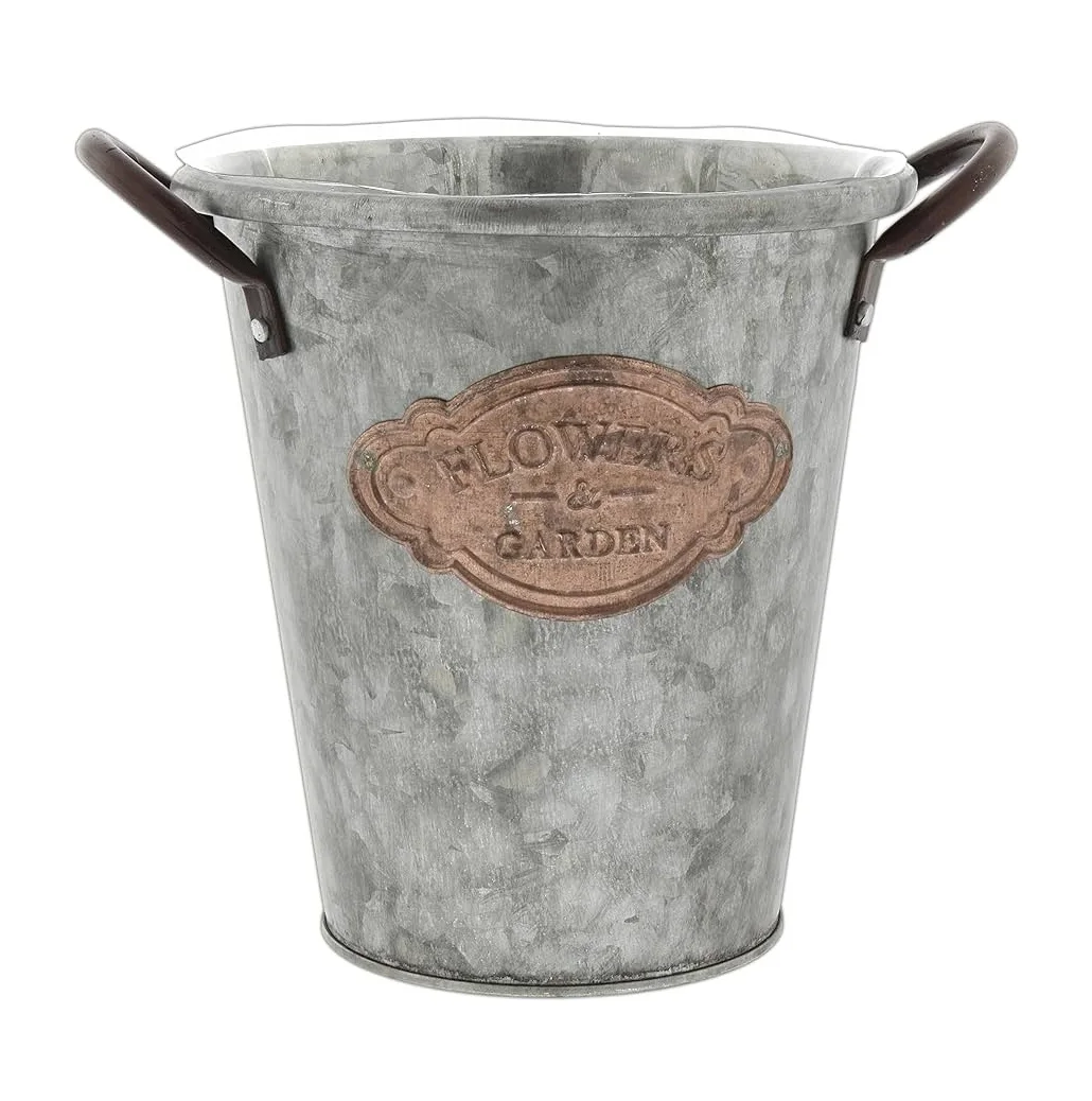 Low Price Best Quality Galvanized Round bucket Planter for garden and indoor use metal Galvanized Planter At Affordable Prices