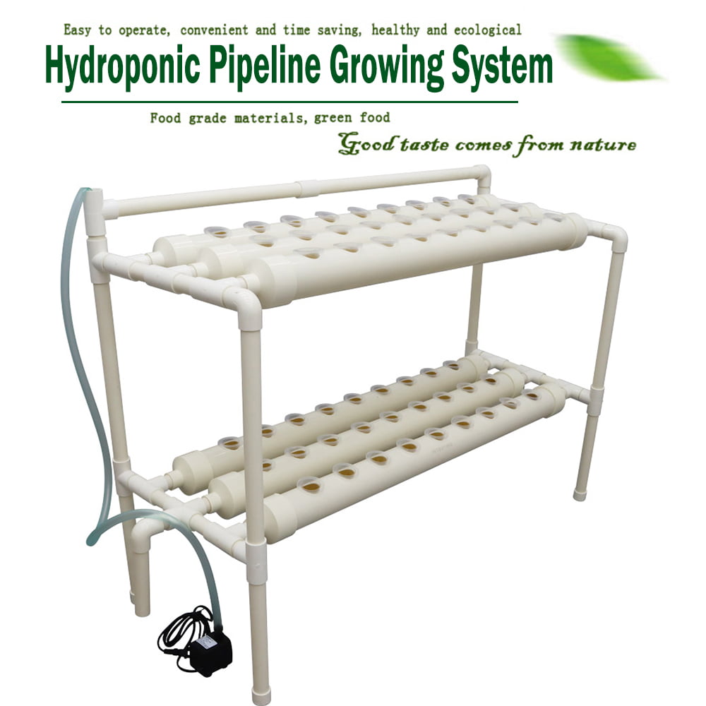 TECHTONGDA 54 Holes Hydroponic Site Grow Kit Garden Plant System Indoor Grow Kit Pipeline Vegetable Planter