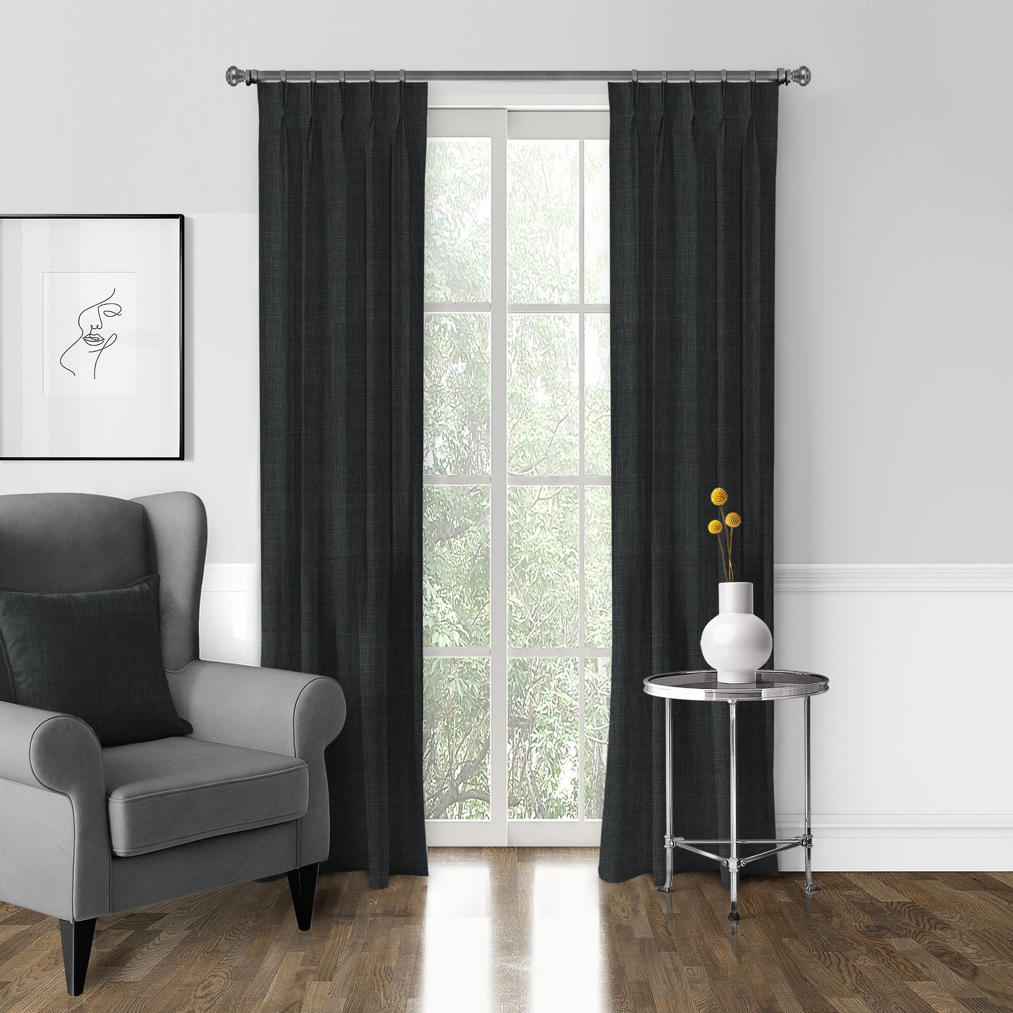 Austin Charcoal Drapery