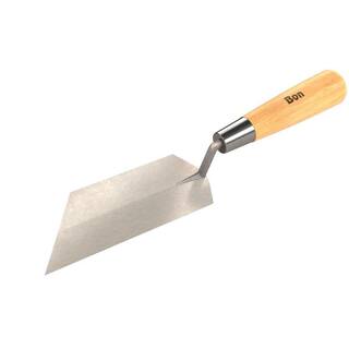 Bon Tool 6 in. x 2 in. 45-Degree Right Angle Margin Trowel - Wood Handle 21-161