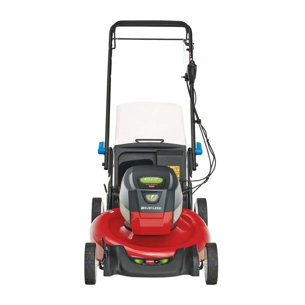 Toro 21 in Recycler SmartStow 60Volt LithiumIon Brushless Cordless Battery Walk Behind Mower RWD 50 Ah w BatteryampCharger