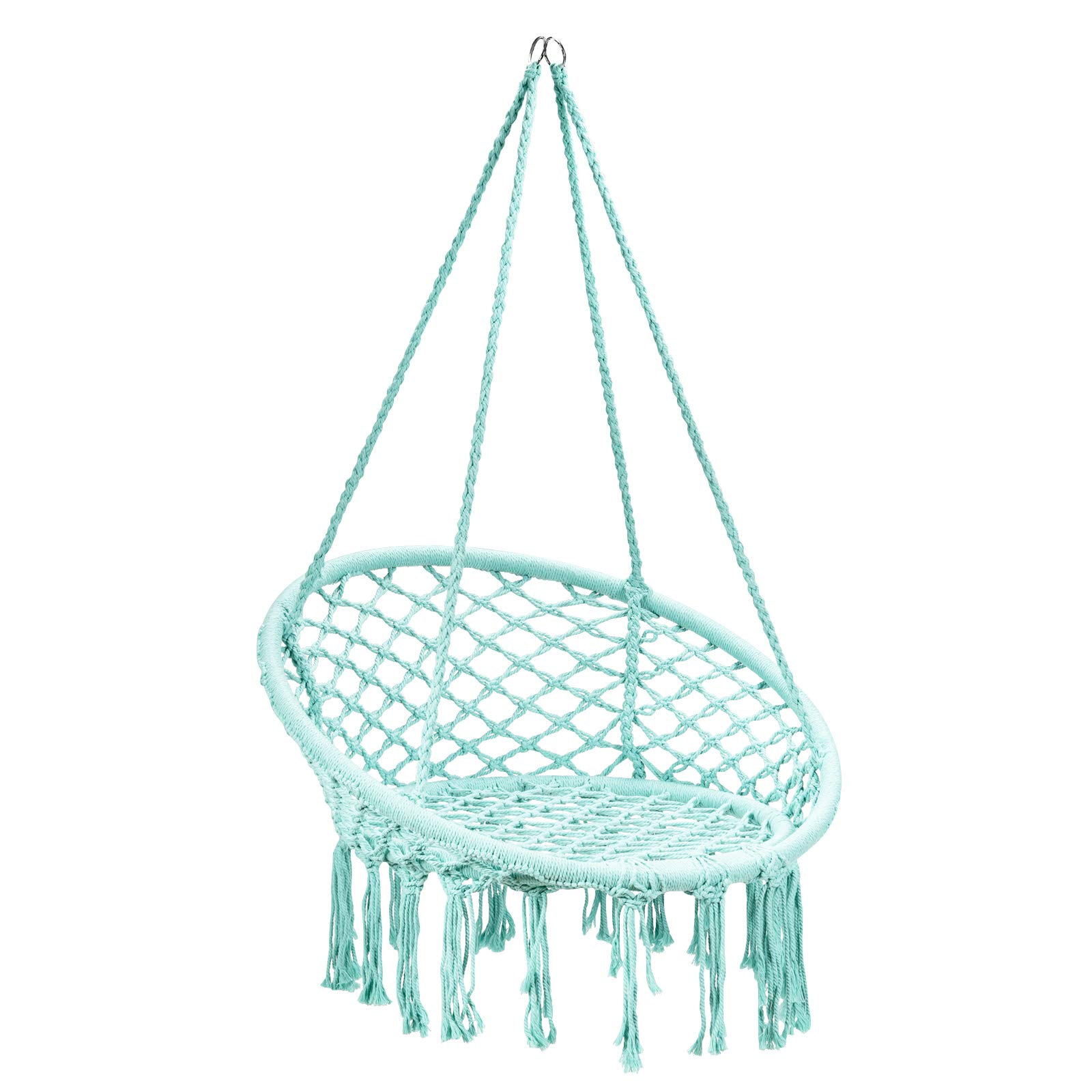 Hanging Hammock Chair, Macrame Hanging Chair 330 Pounds Capacity