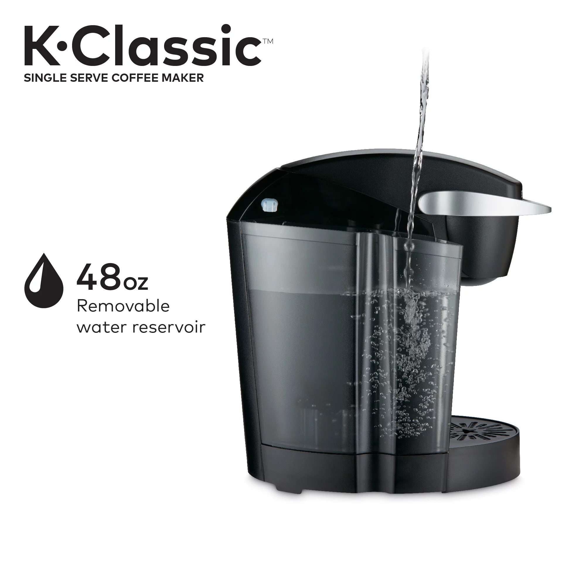 Keurig K-Classic Single Serve K-Cup Pod Coffee Maker， Black