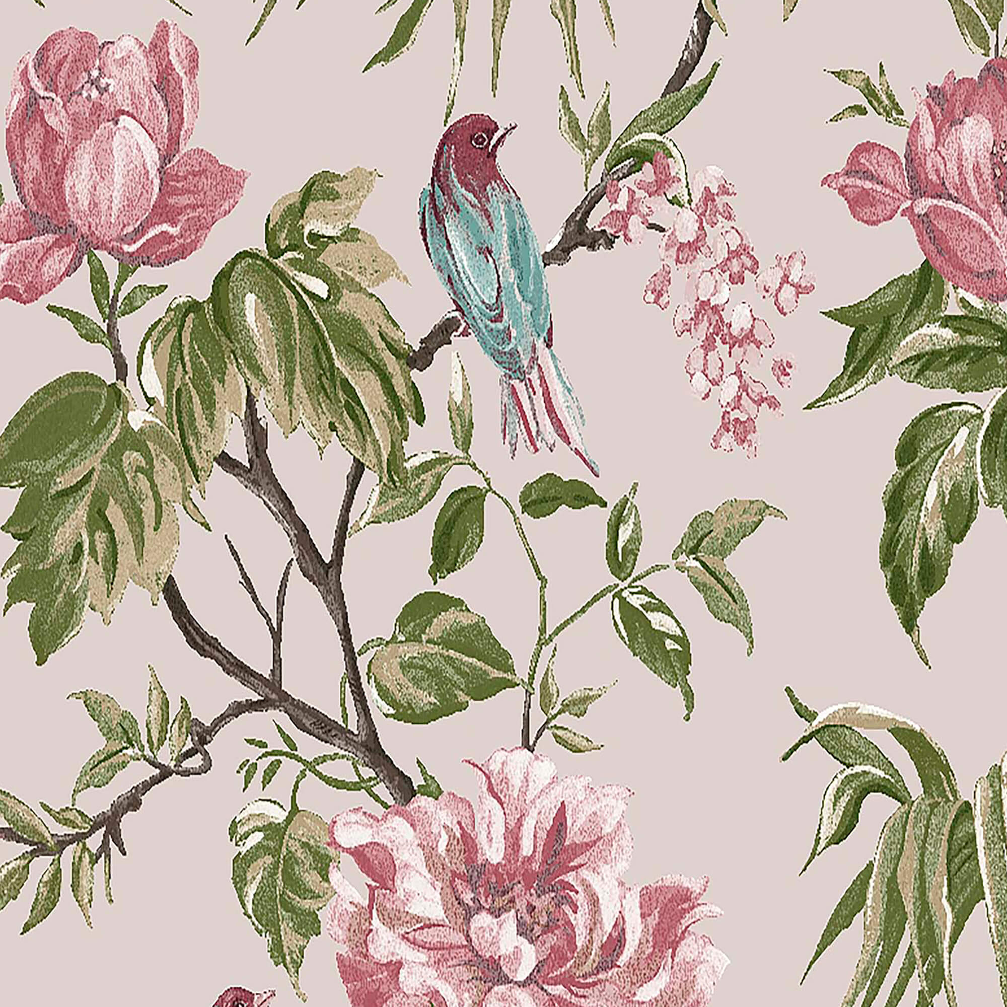 NEXT Birds and Blooms Mauve Wallpaper