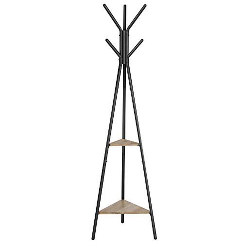 Coat Rack Stand Greige and Black