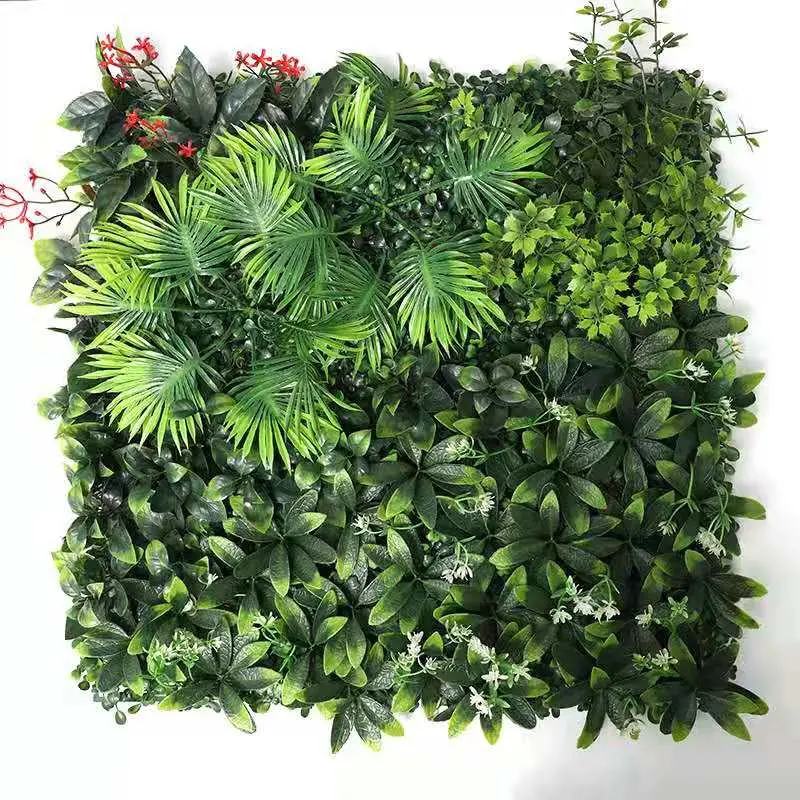 Garden Supplies 100*100cm Anti uv Faux Foliage Wall Mat Artificial Green Plant Grass Wall