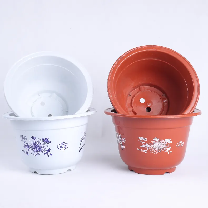 Decorative Plastic Flower Pots For Garden Supplies