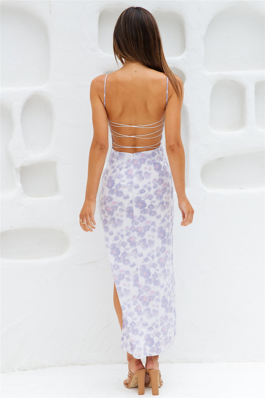 Blissful Dawn Midi Dress Purple