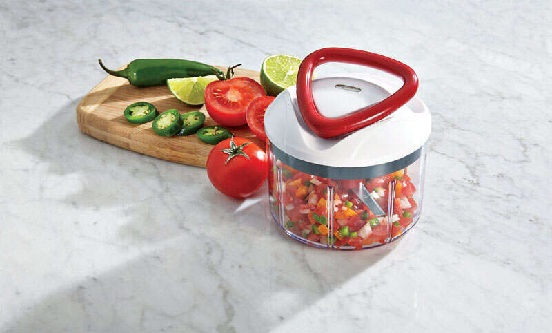 Zyliss 25 oz Red Plastic Manual Food Processor