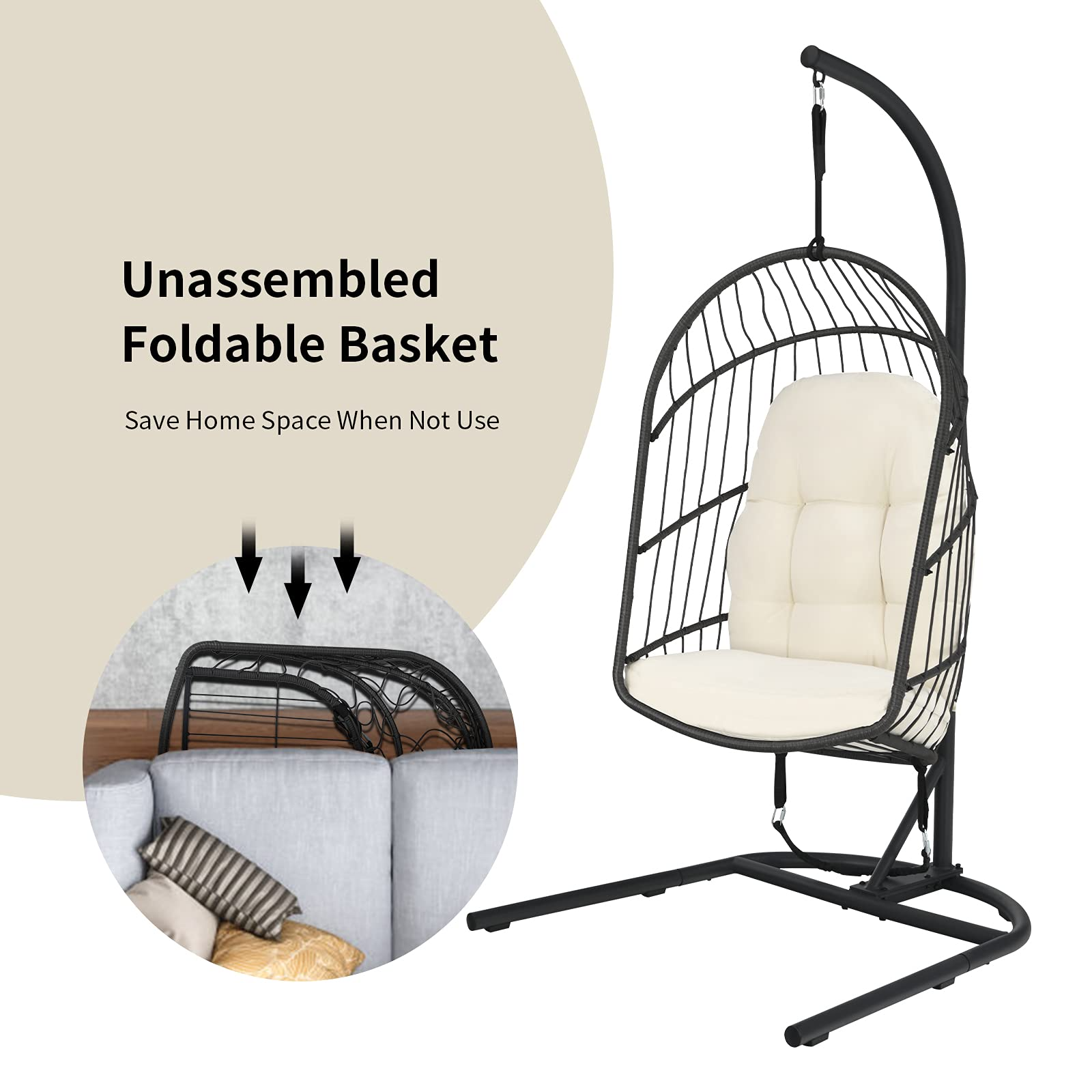 Giantex Hanging Egg Chair with Stand