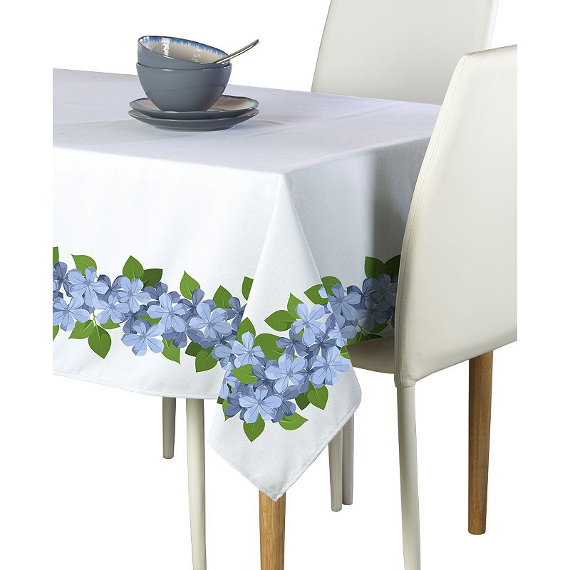 Square Tablecloth， 100% Polyester， 60x60， Forget Me Not Garland