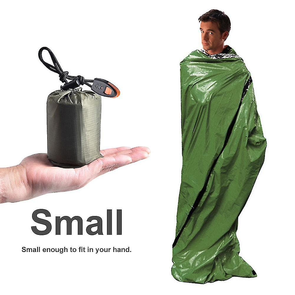 For Camping Outdoor Lightweight First Aid Mini Portable Thermal Waterproof Emergency Sleeping Bag With Survival Whistle Durable