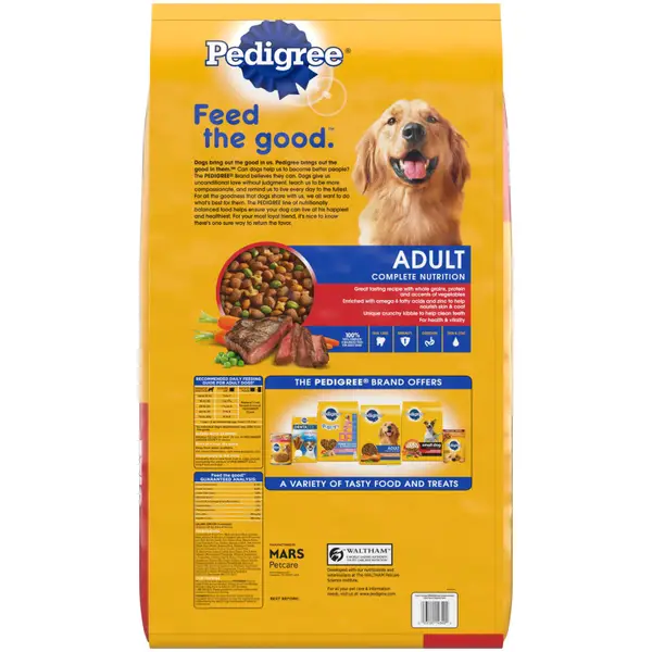 Pedigree 44 lb Complete Nutrition Grilled Steak and Vegetable Dog Food