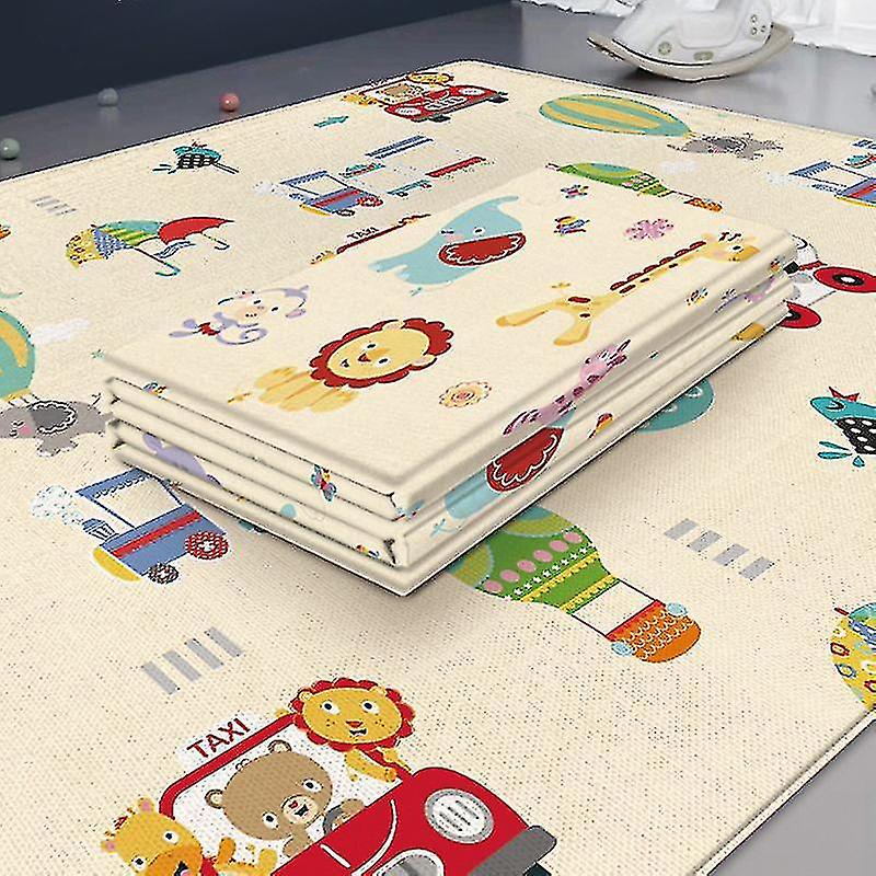 Baby Crawling Mat Waterproof Thick Nursery Rug Large Rectangular Kids Carpet With Cartoon Pattern