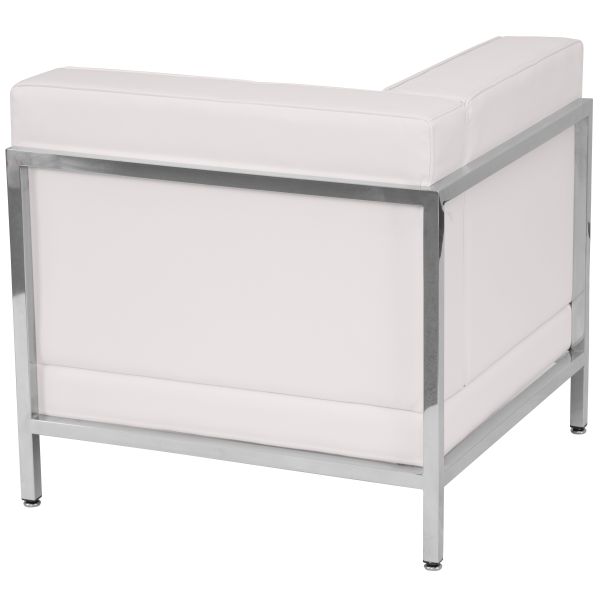 Flash Furniture Contemporary White Leather Left Corner Chair [ZB-IMAG-LEFT-CORNER-WH-GG]