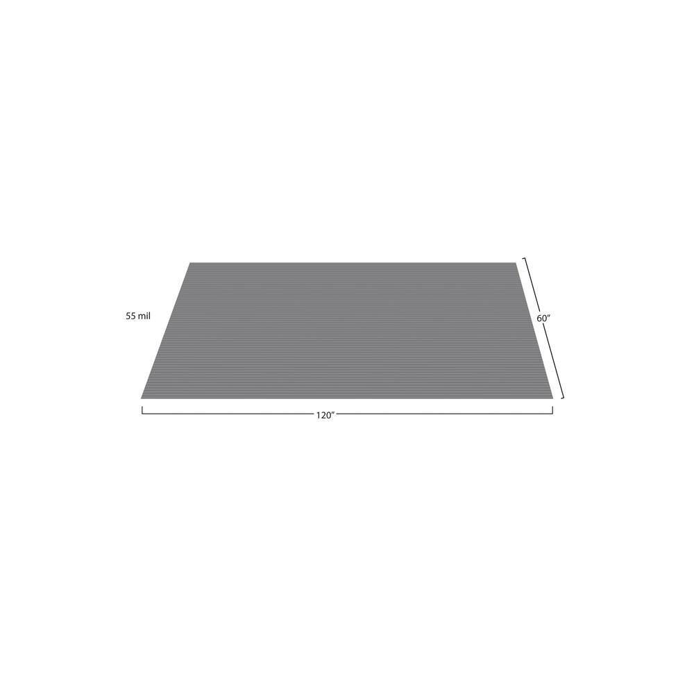 G-Floor Rib 5 ft. x 10 ft. Slate Grey Vinyl Garage Flooring Cover and Protector GF55RB510SG