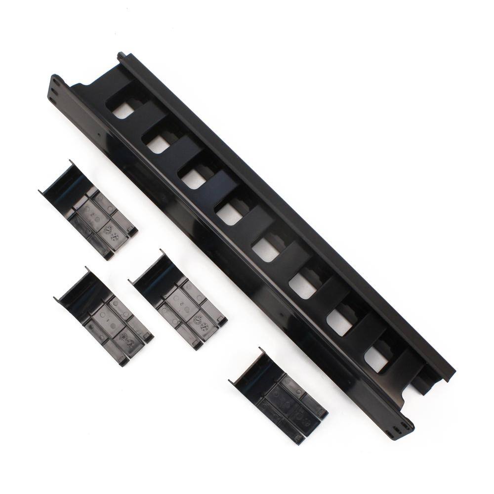 Leviton Cable Management Solutions 1RU 1.5 in. x 3 in. Front Only Horizontal Cable Management Black 491RU-HFO