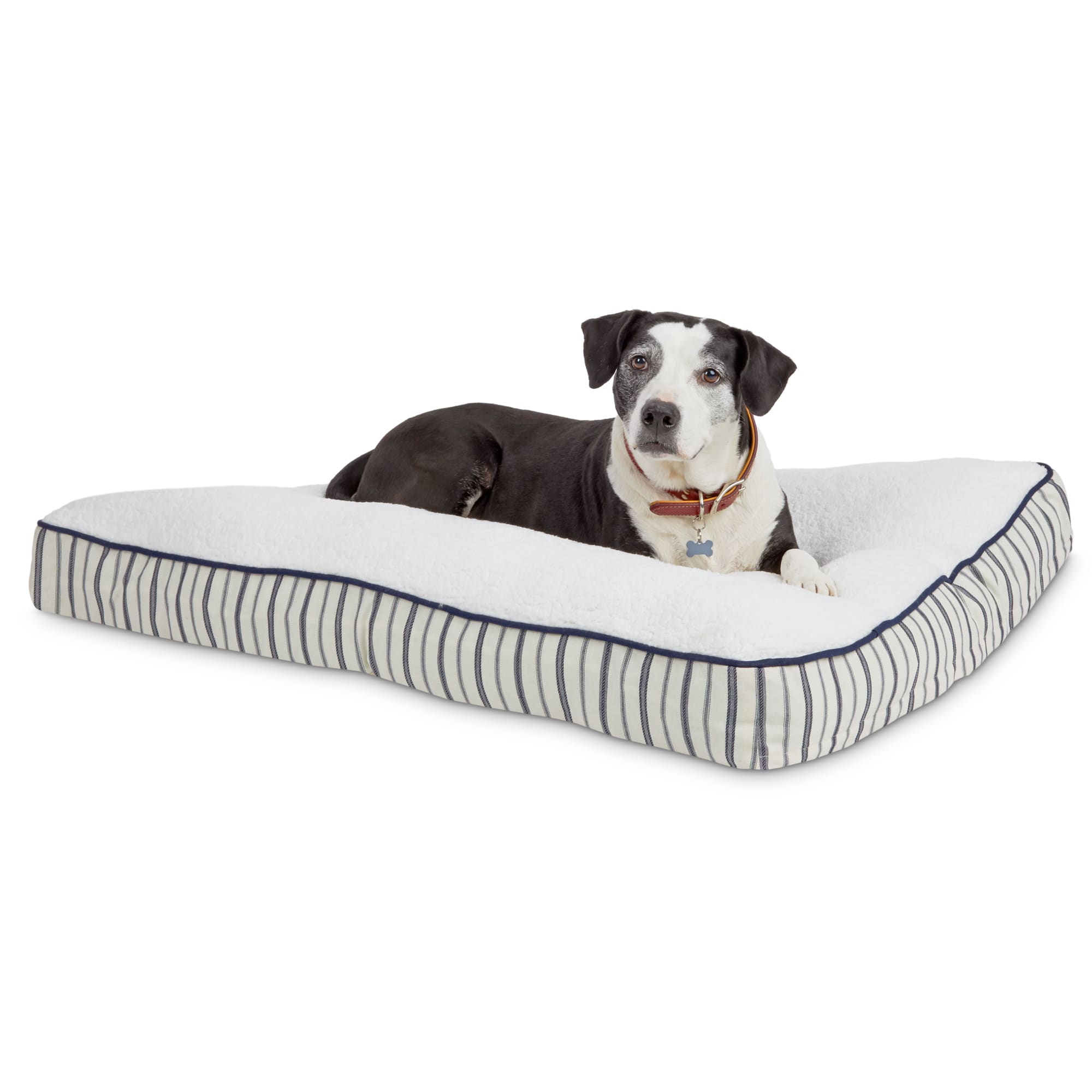 EveryYay Blue Nautical Striped Lounger Dog Bed， 40