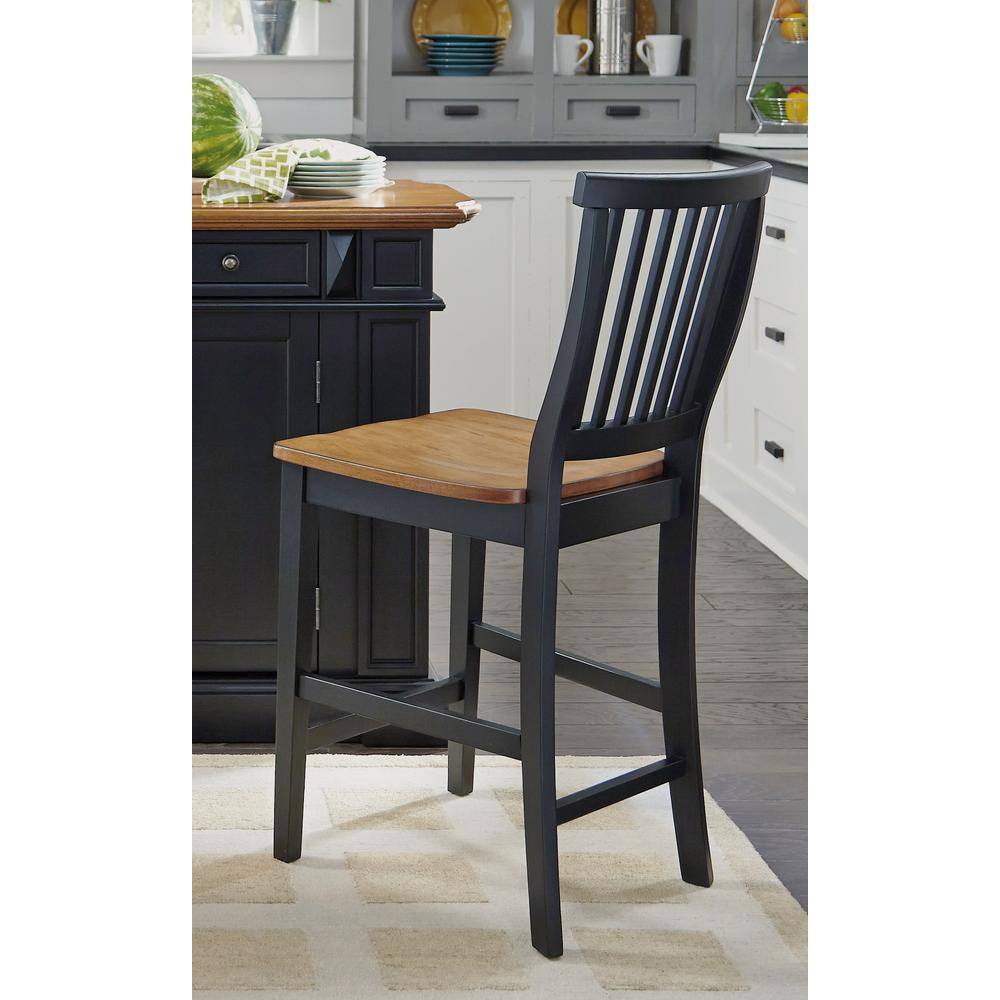 HOMESTYLES 24 in. Black Bar Stool 5003-89