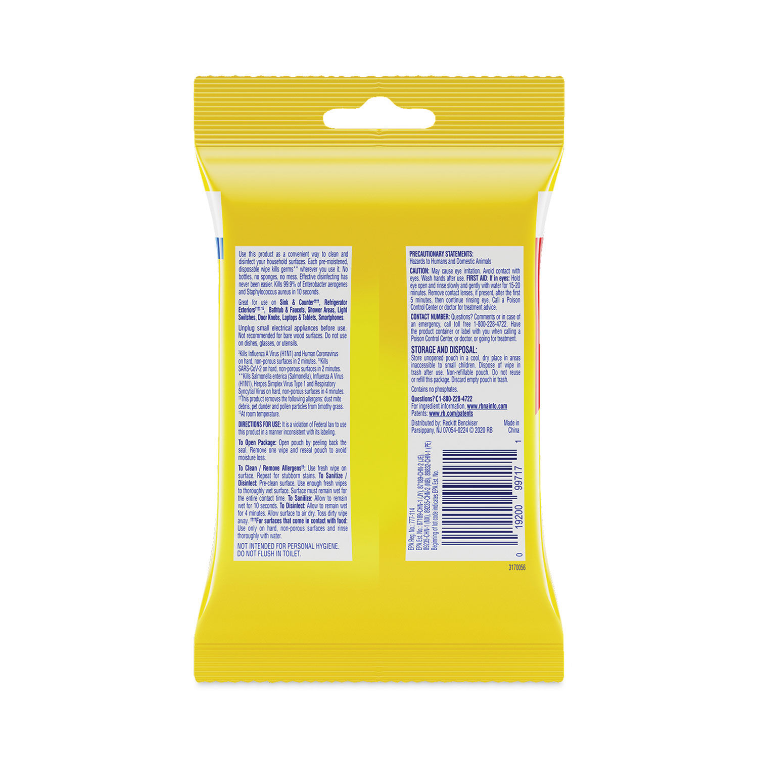 Disinfecting Wipes To-Go Flatpack by LYSOLandreg; Brand RAC99717CT