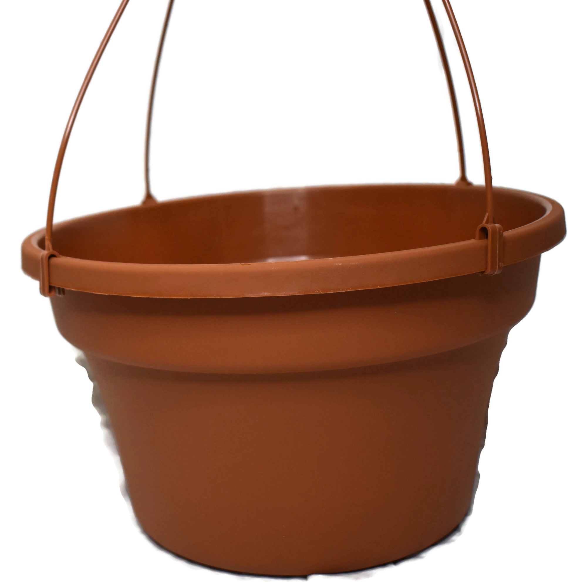 KOBA 12" Large Terra-Cotta Plastic Hanging Basket, Qty. 5