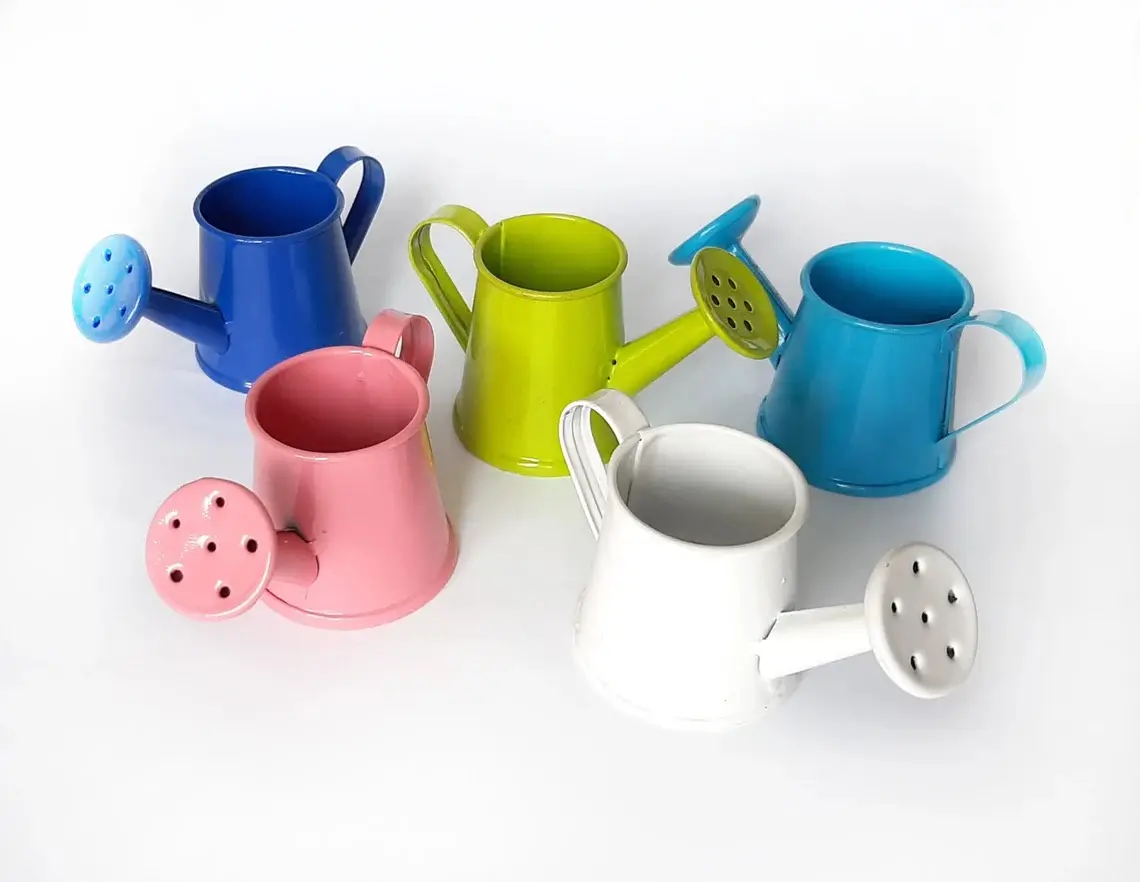 Garden Decorated Powder Coating Mini Watering Can Floral Arranging Craft Supplies Gardening Small Metal Watering Cans