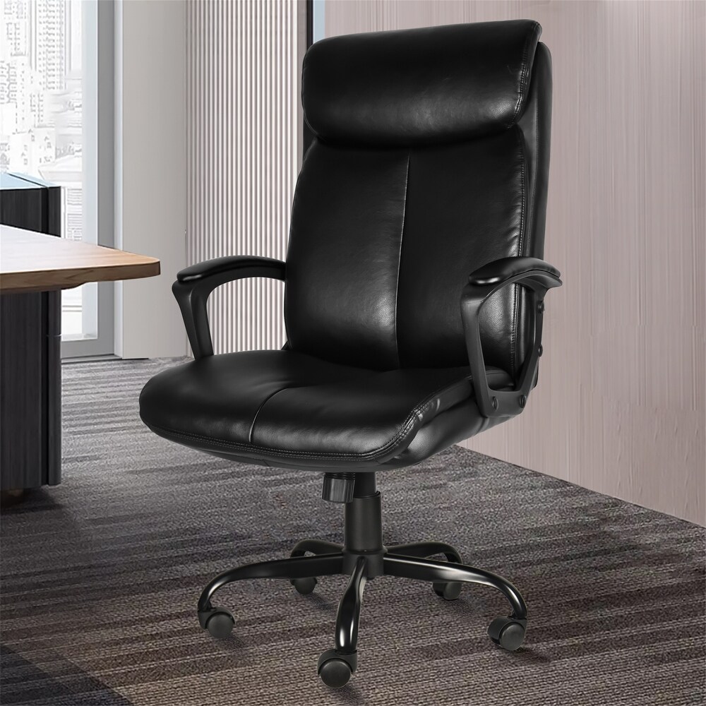 Office Desk Chair with PU Leather Adjustable Height Tilt Swivel   26.97\