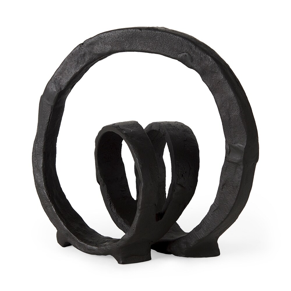 Stanislaw II Black Metal Infinite Ribbon Sculpture   8.3\