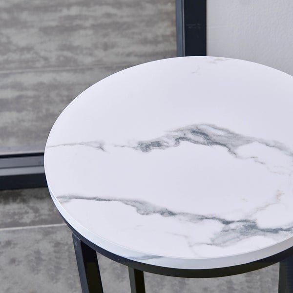 TiramisuBest Marble side table or end table for the living room