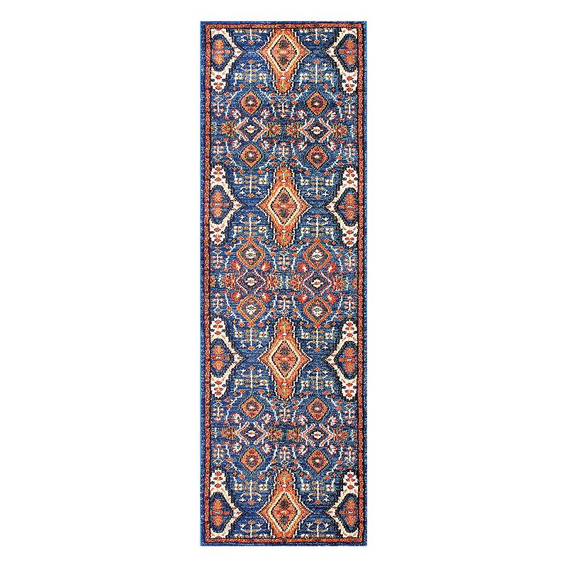 nuLOOM Diamond Elayne Framed Medallion Rug