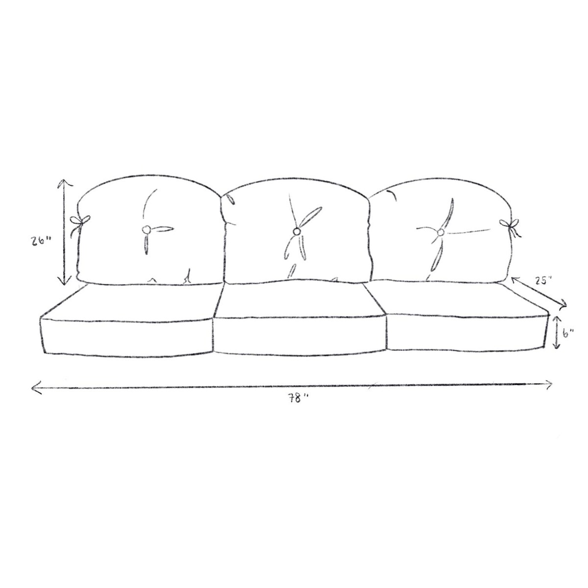 Darlee Nassau Replacement Sofa Cushions