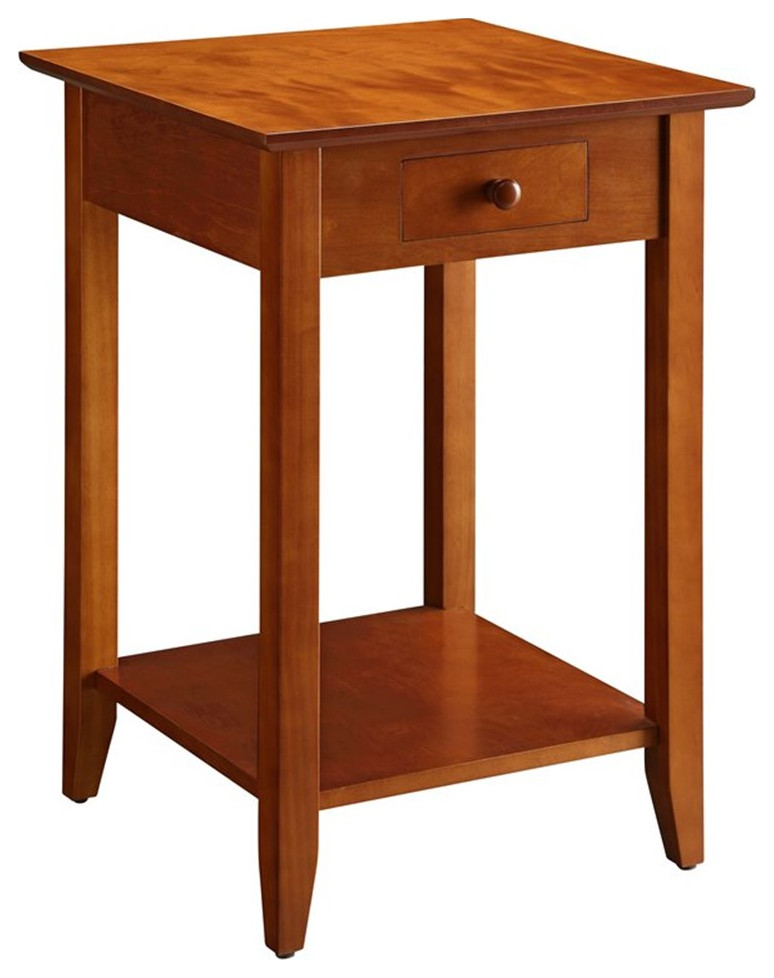 Convenience Concepts American Heritage Square End Table in Black Wood Finish   Transitional   Side Tables And End Tables   by Homesquare  Houzz