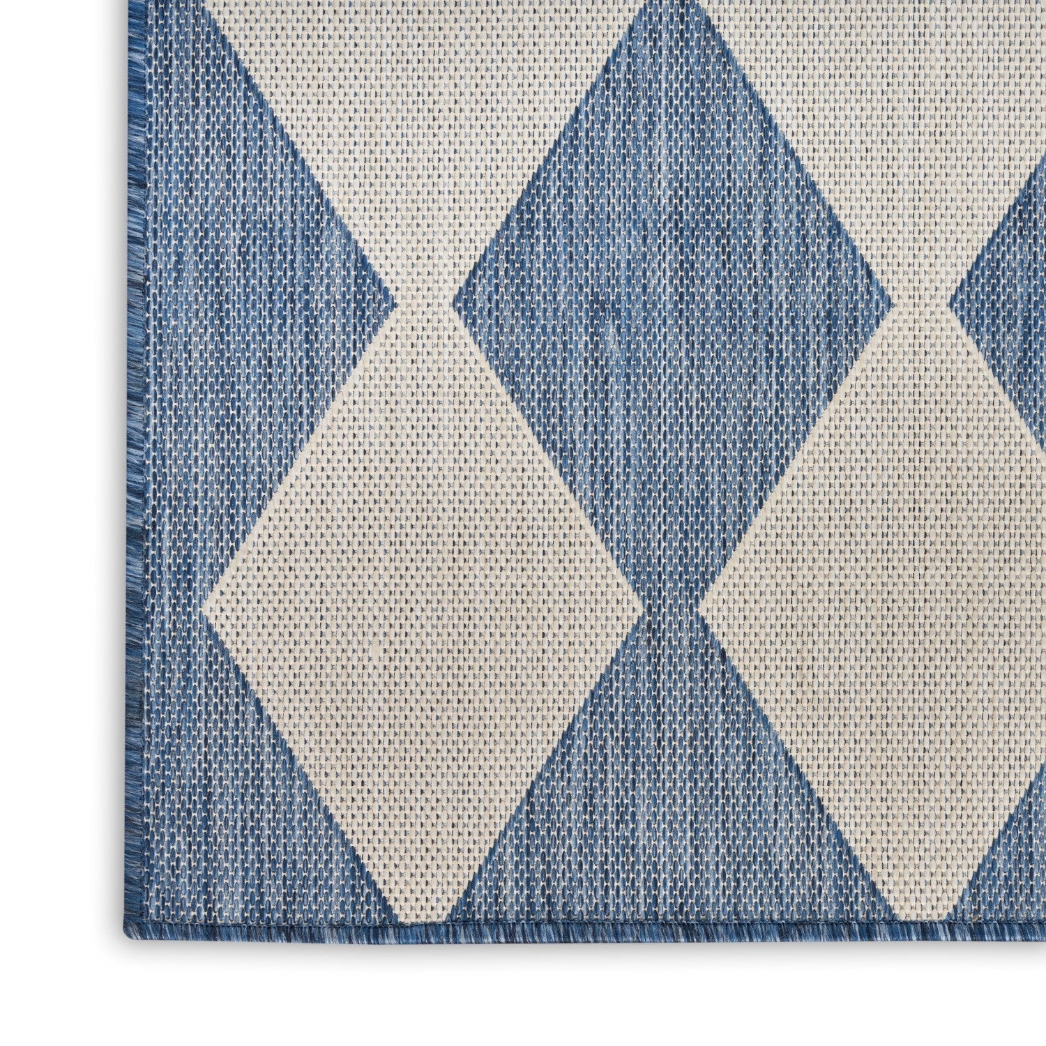 Positano Indoor/Outdoor Navy Blue Geometric Rug