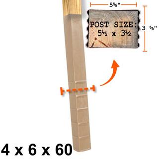 Post Protector 4 in. x 6 in. x 60 in. In-Ground Fence Post Decay Protection 4660