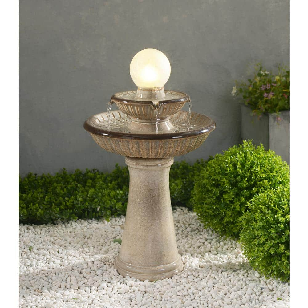 Manor Brook Kingley Ceramic Tiered Birdbath MB100483