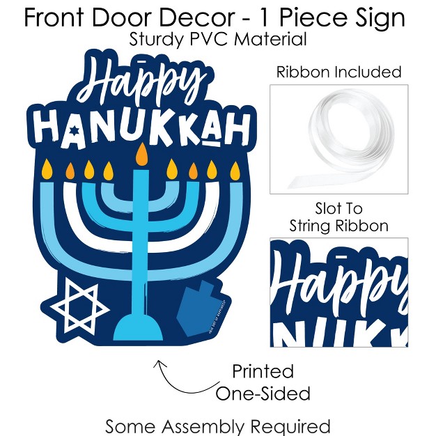 Big Dot Of Happiness Hanukkah Menorah Hanging Porch Chanukah Holiday Party Outdoor Decorations Front Door Decor 1 Piece Sign