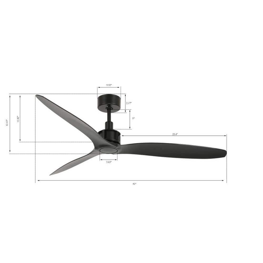 Lucci Air Viceroy 52 in Matte Black Ceiling Fan