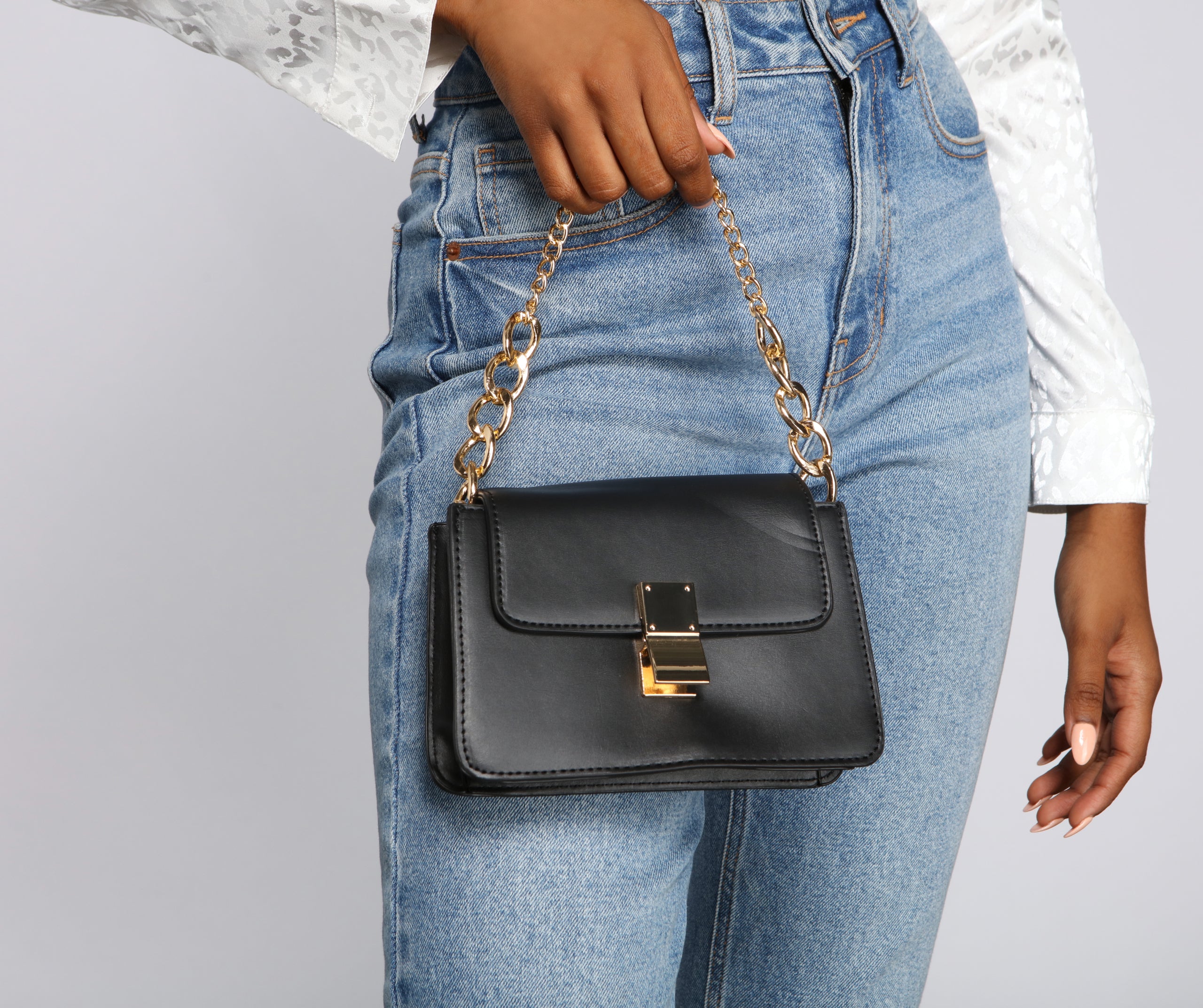 Iconic Glam Faux Leather Crossbody