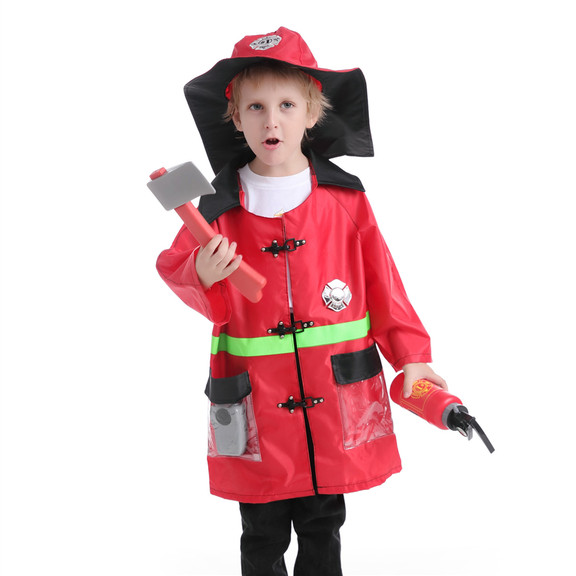 TOPTIE Fire Fighter Costume with Tools for Kids  C...