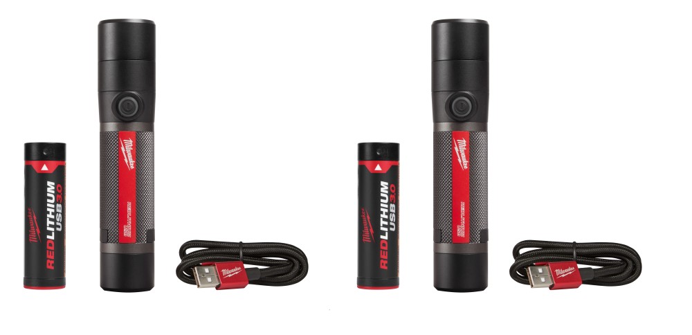 Milwaukee USB Rechargeable 800 Lumens Compact Flashlight Kit 2pk Bundle 2160-21X2 from Milwaukee