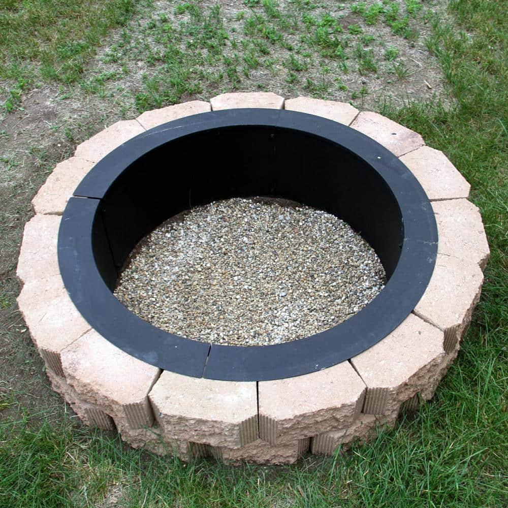 Sunnydaze Decor 36 in x 36 in Round HeavyDuty Steel Wood Burning Fire Pit Rim Liner