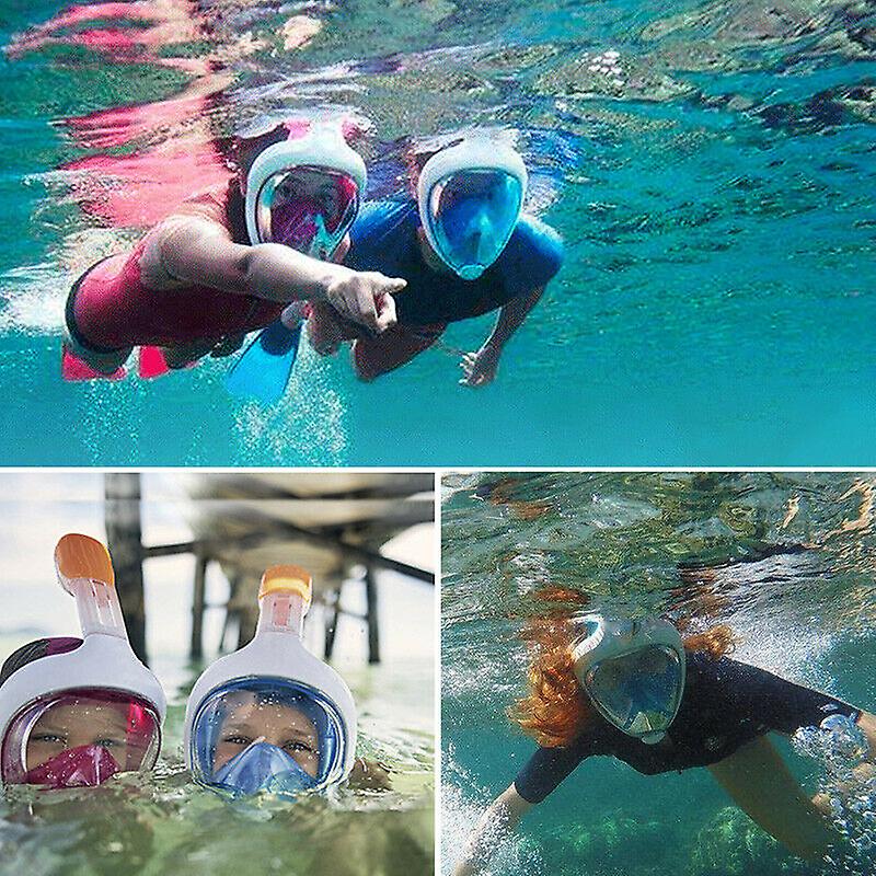 Adult Full Face Snorkel Mask Snorkeling Set Diving Goggles For Gopro Swim