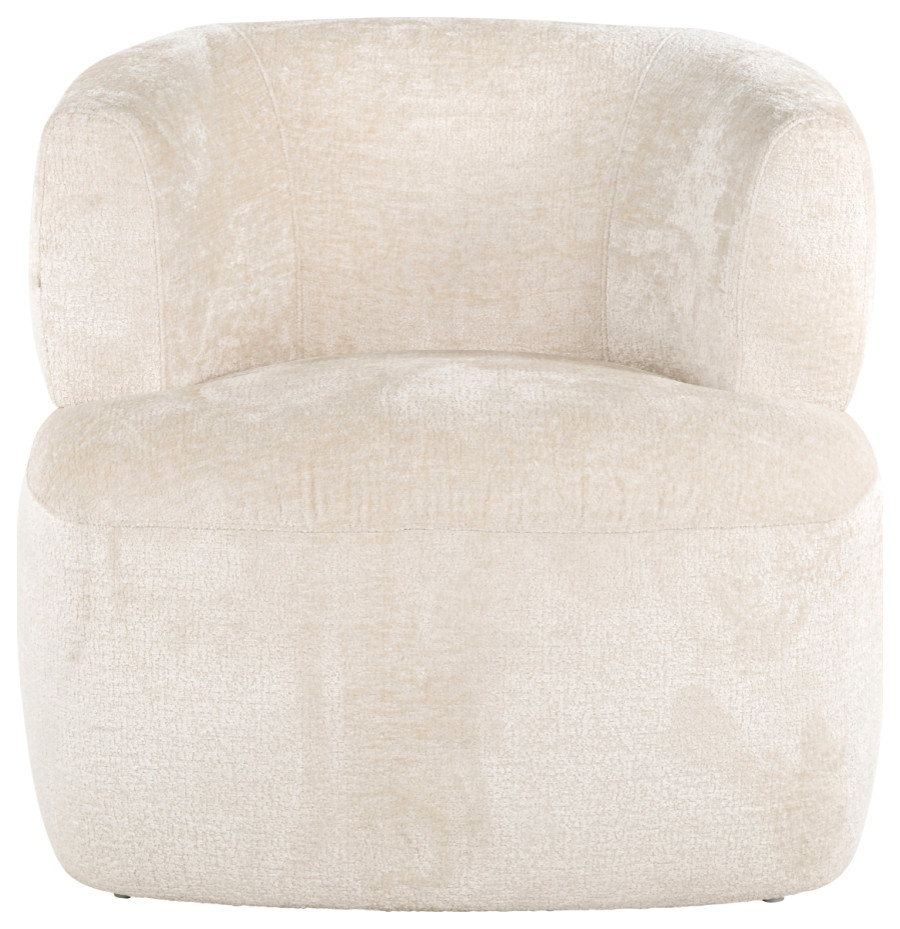 White Chenille Easy Chair  OROA Donna   Transitional   Armchairs And Accent Chairs   by Oroa   Distinctive Furniture  Houzz