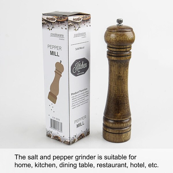 Wooden Salt Pepper Grinder Pepper Mills with Adjustable Coarseness - Walnut Color