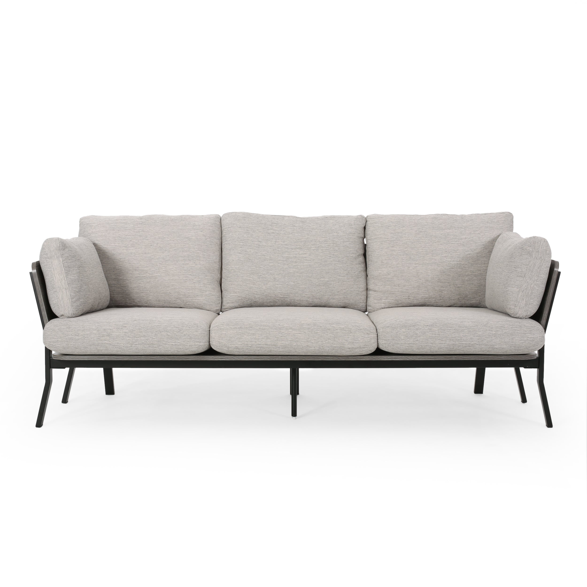 Athea Mid-Century Modern 3 Seater Wood Frame Sofa