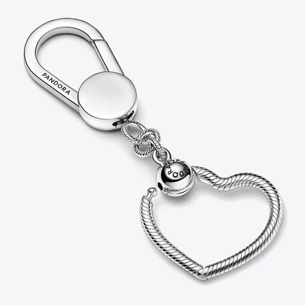 PANDORA  Pandora Moments Small Heart Bag Charm Holder in Sterling Silver